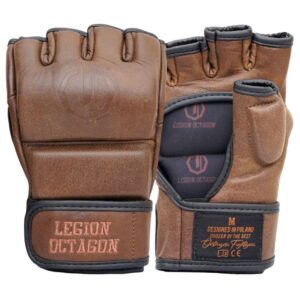 MMA fight gloves legion octagon pro oldschool brown