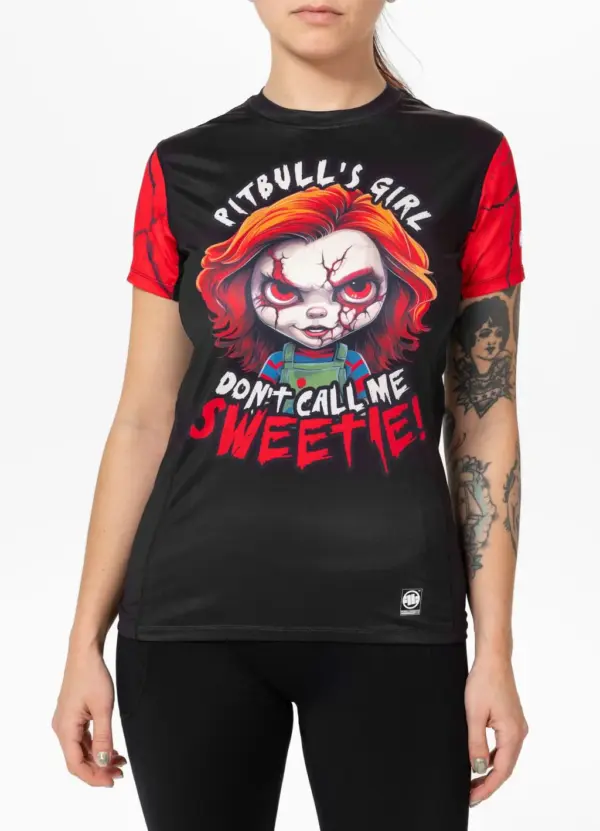 Women Performance T-shirt mesh Sweetie-Chu black