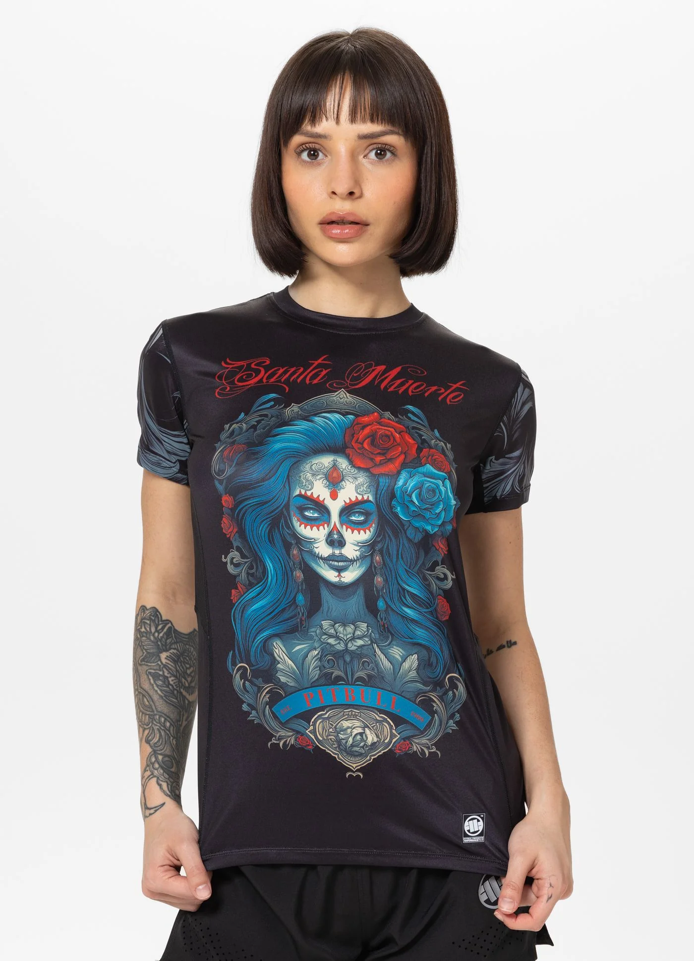 Women Performance T-shirt mesh santa mu black: imagen 1