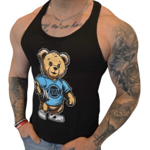 SKLEP FURIA Camiseta sin mangas negra TEDDY