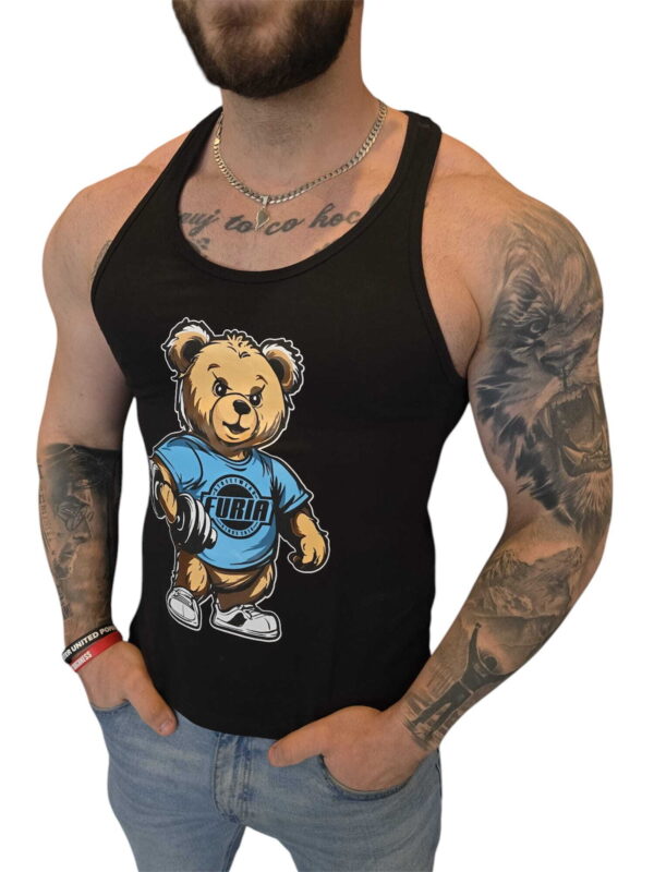 SKLEP FURIA Camiseta sin mangas negra TEDDY