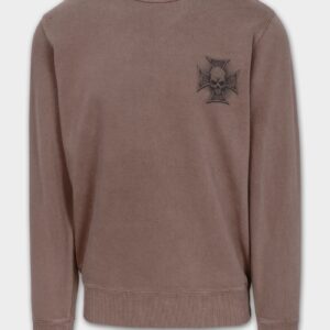 BITE ME CREWNECK SWEATSHIRT WASHED BURGUNDY