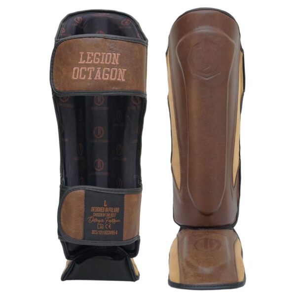 SHIN GUARDS LEGION OCTAGON PRO OLDSCHOOL BROWN
