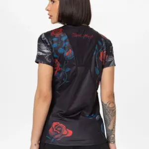 Women Performance T-shirt mesh santa mu black: imagen 2