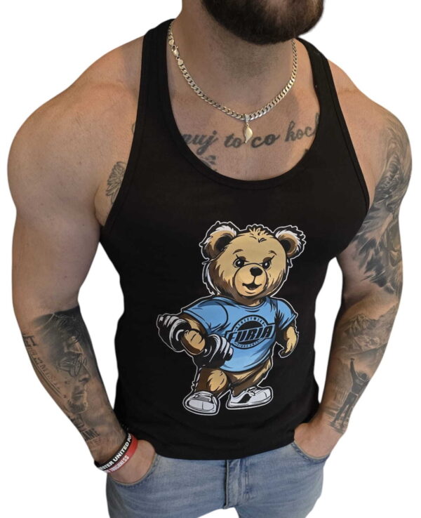 SKLEP FURIA Camiseta sin mangas negra TEDDY