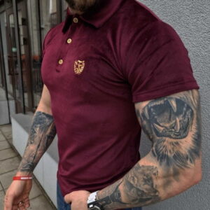 SKLEP FURIA Polo terciopelo burdeos: imagen 2