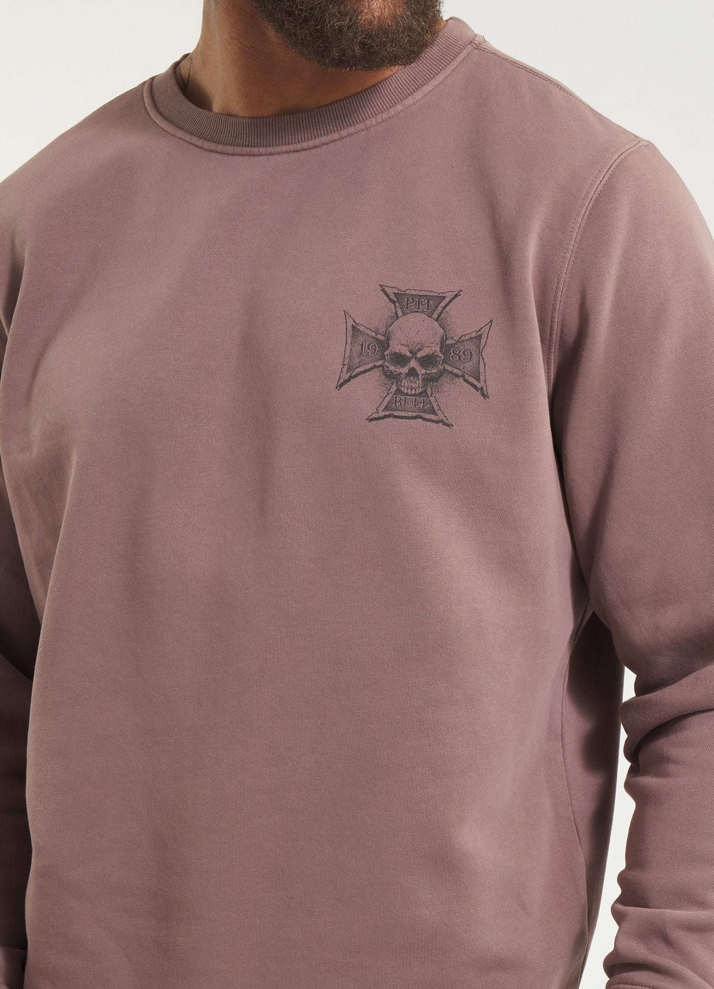 BITE ME CREWNECK SWEATSHIRT WASHED BURGUNDY: imagen 2