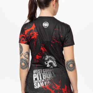 Women Performance T-shirt mesh Blood Dog Black: imagen 2
