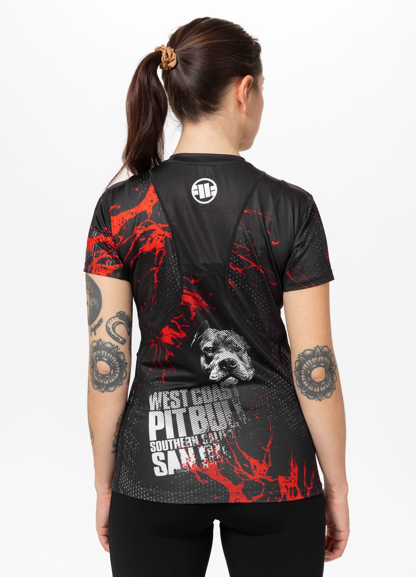 Women Performance T-shirt mesh Blood Dog Black: imagen 2
