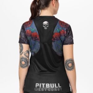 Women Performance T-shirt mesh santa muerte black: imagen 2