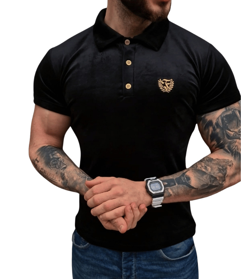 SKLEP FURIA Polo terciopelo negro: imagen 3