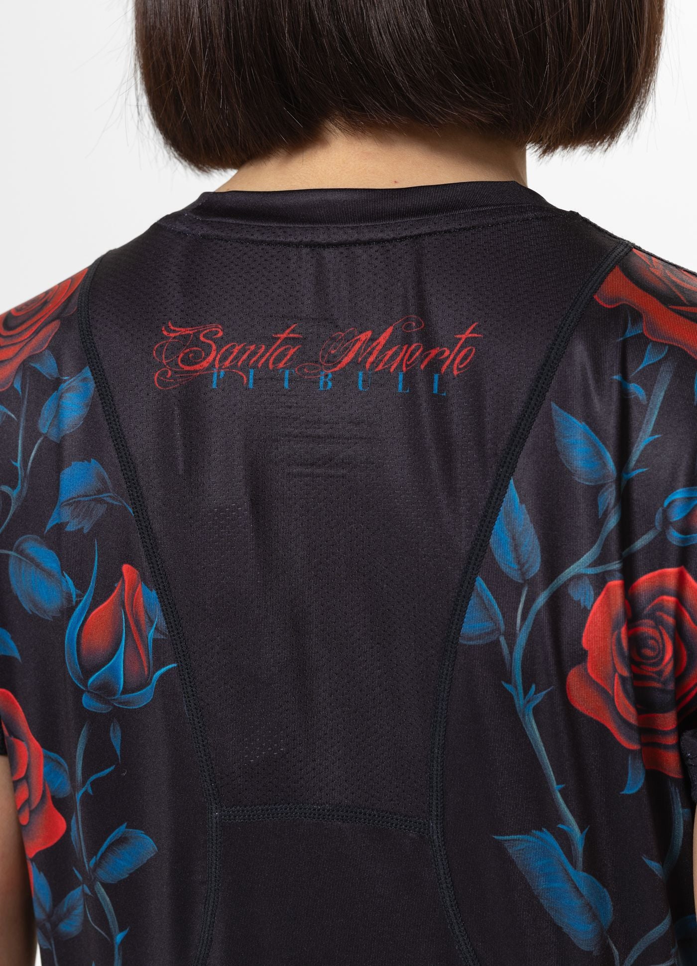 Women Performance T-shirt mesh santa mu black: imagen 3