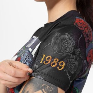 Women Performance T-shirt mesh santa muerte black: imagen 4