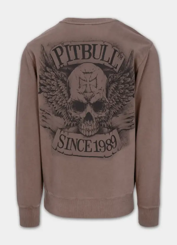 BITE ME CREWNECK SWEATSHIRT WASHED BURGUNDY