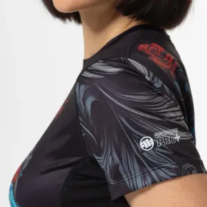 Women Performance T-shirt mesh santa mu black: imagen 4